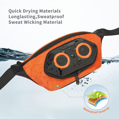 Outdoor Adjustable Fanny Pack Waterproof Isi Ulang Dengan Bluetooth Speaker Stereoc