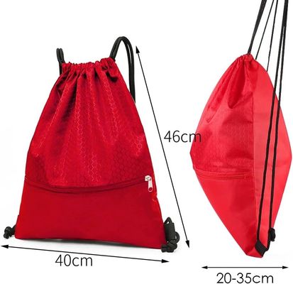 Gym Tas Serut Tahan Air Ransel Dengan Saku Ritsleting Tas Renang Untuk Pria Wanita