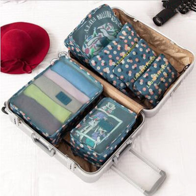 6 Pieces Polyester Travel Laundry Bag Untuk Pakaian Sepatu