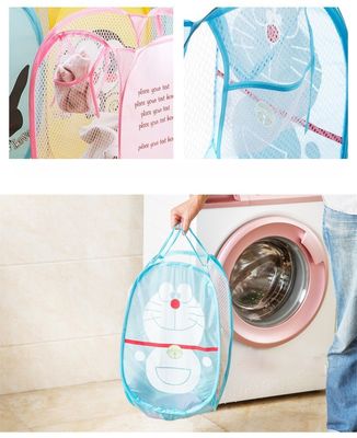 Nylon Woven Foldable Laundry Basket Mesh Pop Up Hamper