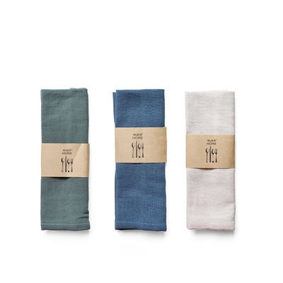 100% Cotton Linen Fabric Tea Towel Cepat Kering Dengan Label Disesuaikan