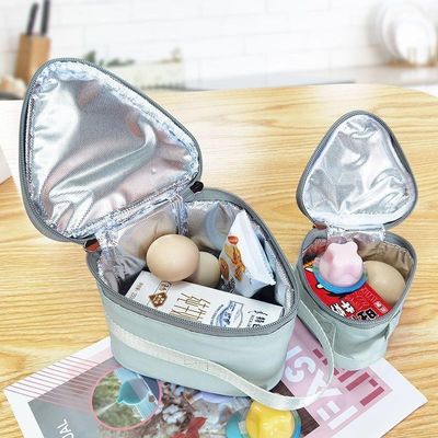 Aluminium Foil Triangular Insulated Tote Lunch Bag Picnic Thermal Lunch Box Outdoor