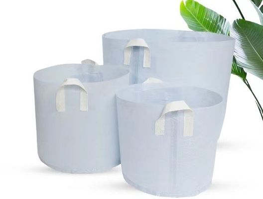 Sesuaikan Hot Jual kain non woven tas tanaman Biodegradable bernapas flet pohon tumbuh tas tas pembibitan besar dengan pegangan