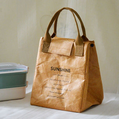 Dupont Paper Insulated Tote Lunch Bag Pendingin Wadah Makan Siang Tahan Air
