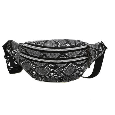 Serpentine Tas Pinggang Wanita Fashion Fanny Pack PU Hip Bum Tas Wanita Sabuk Kantong Saku Dompet untuk Kartu Telepon