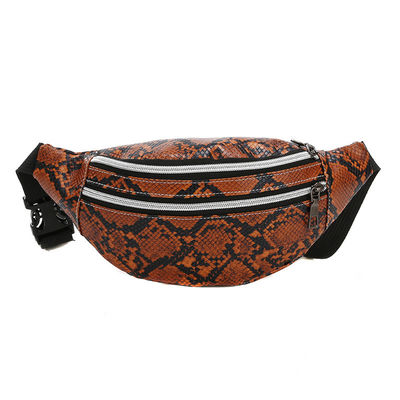 Serpentine Tas Pinggang Wanita Fashion Fanny Pack PU Hip Bum Tas Wanita Sabuk Kantong Saku Dompet untuk Kartu Telepon