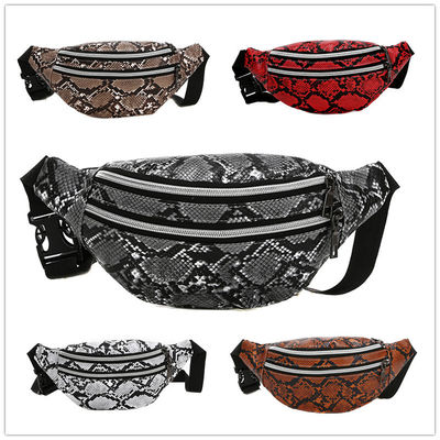 Serpentine Tas Pinggang Wanita Fashion Fanny Pack PU Hip Bum Tas Wanita Sabuk Kantong Saku Dompet untuk Kartu Telepon