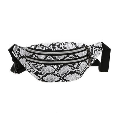 Serpentine Tas Pinggang Wanita Fashion Fanny Pack PU Hip Bum Tas Wanita Sabuk Kantong Saku Dompet untuk Kartu Telepon