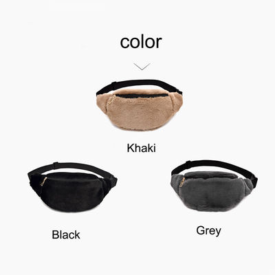 Harga Pabrik Bulu Kelinci Imitasi Tas Pinggang Musim Dingin Bum Bag Travel Bum Hip Coins Phone Pouch Kasual Tas Dada