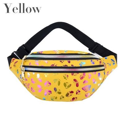 2022 Dicetak Tas Pinggang Wanita Fanny Pack Perjalanan Berwarna-warni Kartun Anak-anak Belt's Tas Festival Kantong Ponsel Dompet