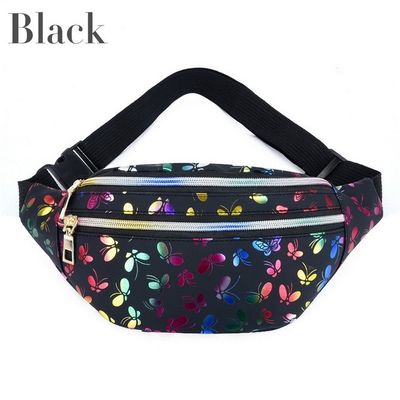 2022 Dicetak Tas Pinggang Wanita Fanny Pack Perjalanan Berwarna-warni Kartun Anak-anak Belt's Tas Festival Kantong Ponsel Dompet