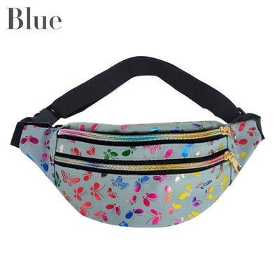 2022 Dicetak Tas Pinggang Wanita Fanny Pack Perjalanan Berwarna-warni Kartun Anak-anak Belt's Tas Festival Kantong Ponsel Dompet