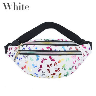 2022 Dicetak Tas Pinggang Wanita Fanny Pack Perjalanan Berwarna-warni Kartun Anak-anak Belt's Tas Festival Kantong Ponsel Dompet