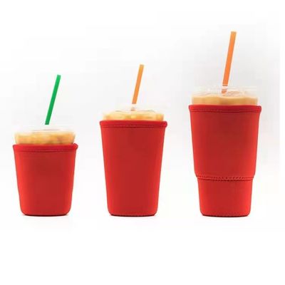 Harga pabrik dapat digunakan kembali Anti-hot Neoprene cup Sleeves Tumbler cup bottle holder RTS solid cup sleeve bottle cover holder