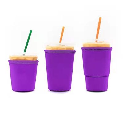 Harga pabrik dapat digunakan kembali Anti-hot Neoprene cup Sleeves Tumbler cup bottle holder RTS solid cup sleeve bottle cover holder