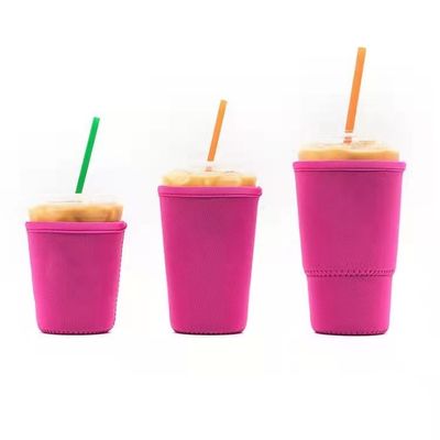 Harga pabrik dapat digunakan kembali Anti-hot Neoprene cup Sleeves Tumbler cup bottle holder RTS solid cup sleeve bottle cover holder