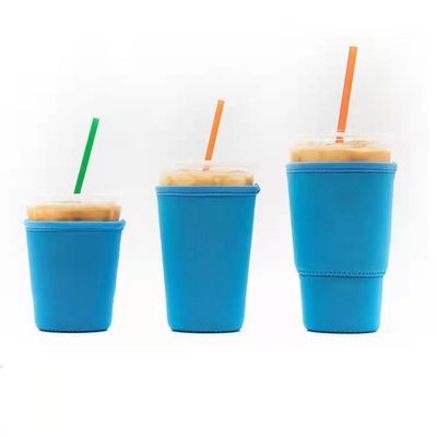 Harga pabrik dapat digunakan kembali Anti-hot Neoprene cup Sleeves Tumbler cup bottle holder RTS solid cup sleeve bottle cover holder