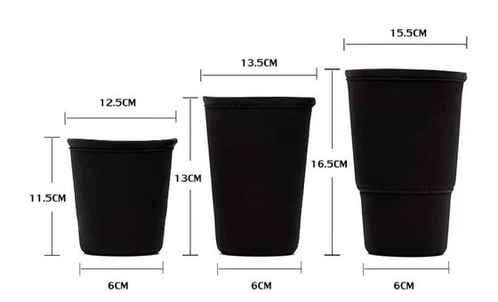 Harga pabrik dapat digunakan kembali Anti-hot Neoprene cup Sleeves Tumbler cup bottle holder RTS solid cup sleeve bottle cover holder