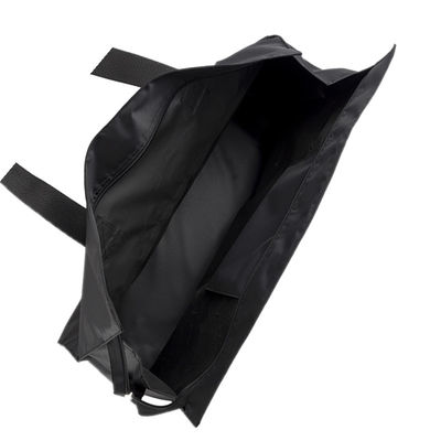 Tas jinjing nilon hitam berkualitas tinggi, tas jinjing nilon buatan tangan klasik, tas jinjing untuk pria dan wanita
