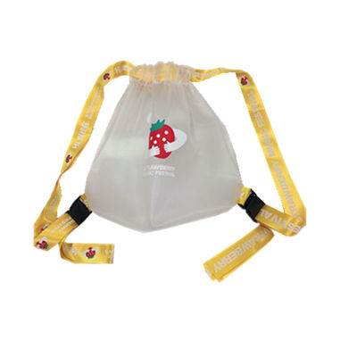 Pabrik Penjualan Panas PEVA Reusable Drawstring Bag Eco Friendly Packaging Bag Drawstring Backpack