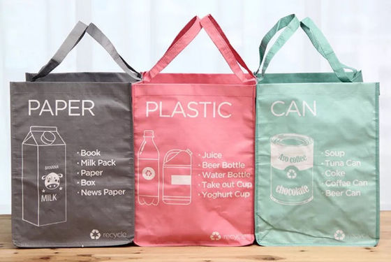 Klasifikasi yang mengkhususkan diri dalam produksi kantong pemilah sampah, tas anyaman, penolong yang baik untuk melindungi lingkungan,