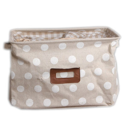 Cotton Linen Portable Square Dirty Cloth Storage Bag Hamper Ramah Lingkungan