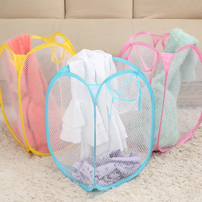 Massal Dilipat PP Plastic Laundry Basket Mesh Laundry Bag