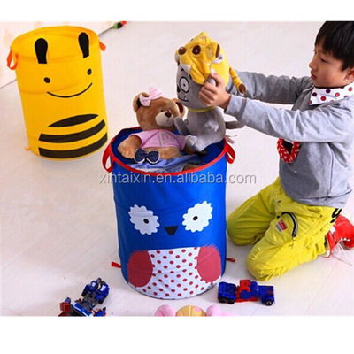 Pencetakan Sublimasi Kartun Round Mesh Laundry Bag Dengan Cover 38*45cm