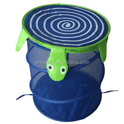 Pencetakan Sublimasi Kartun Round Mesh Laundry Bag Dengan Cover 38*45cm