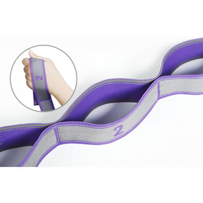 Sabuk Tarik Tali Tarik yang Disesuaikan Lateks Poliester Elastis Tari Latin Peregangan Band Loop