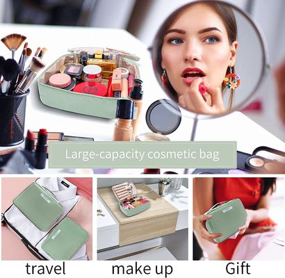 Tas penjualan panas tas komersil tas kosmetik berkapasitas lager dengan pegangan untuk wanita wanita