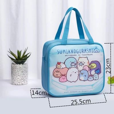 Tas Pendingin Makan Siang Anak Kartun Kanvas Tahan Air Insulasi Termal Cantik