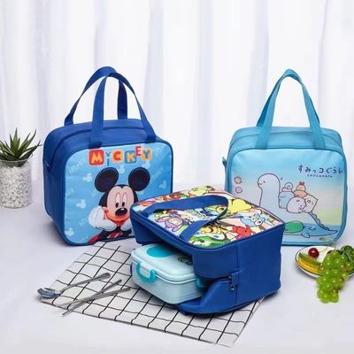 Tas Pendingin Makan Siang Anak Kartun Kanvas Tahan Air Insulasi Termal Cantik