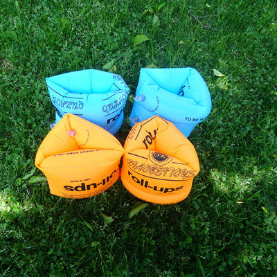 Anak-anak Renang Lengan Cincin Lipat PVC Inflatable Float Air Sleeves Circles