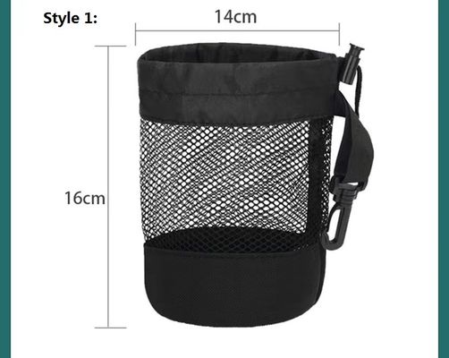 Polyester Sports Drawstring Bag Mesh Pocket Net Pouch Untuk Penyimpanan Bola Tenis Golf