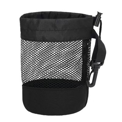Polyester Sports Drawstring Bag Mesh Pocket Net Pouch Untuk Penyimpanan Bola Tenis Golf