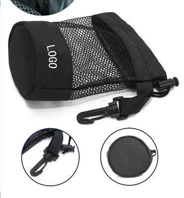 Polyester Sports Drawstring Bag Mesh Pocket Net Pouch Untuk Penyimpanan Bola Tenis Golf