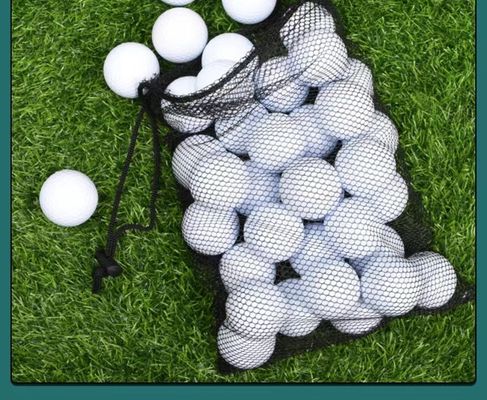 Polyester Sports Drawstring Bag Mesh Pocket Net Pouch Untuk Penyimpanan Bola Tenis Golf