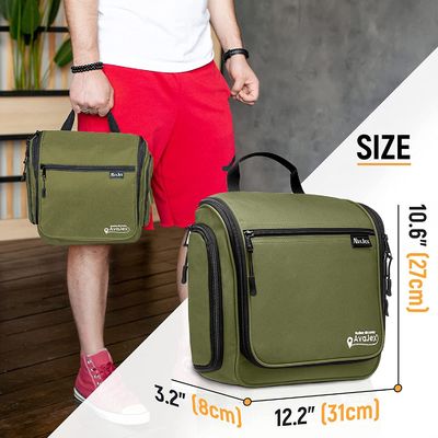 Tas Perlengkapan Mandi Travel Gantung Besar untuk Pria dan Wanita Tas Tahan Air dengan Kait untuk Kosmetik Rias Perlengkapan Mandi