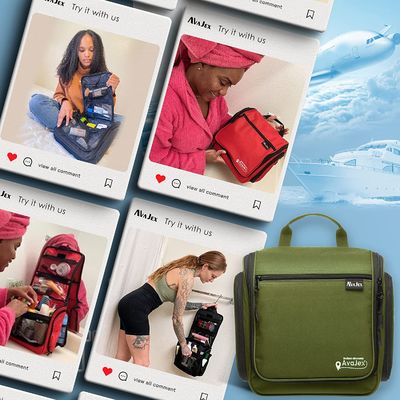 Tas Perlengkapan Mandi Travel Gantung Besar untuk Pria dan Wanita Tas Tahan Air dengan Kait untuk Kosmetik Rias Perlengkapan Mandi