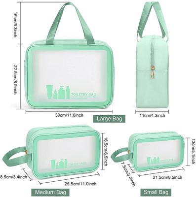 Tas Perlengkapan Mandi untuk Pria Wanita, Tas Kosmetik Makeup Tahan Air Travel Organizer untuk Aksesoris