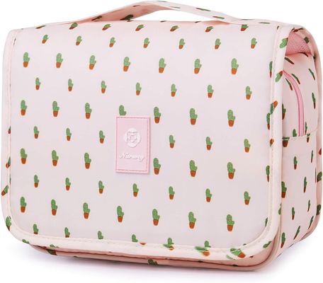 Tas Kosmetik Tahan Air Kaktus Tas Travel Portabel Perlengkapan Mandi Tas Rias untuk Wanita
