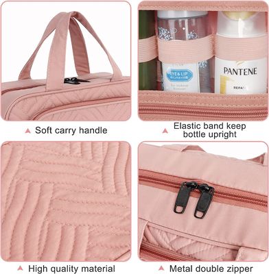 Portable Perjalanan Hitam Makeup Kosmetik Tas Tas Kosmetik Makeup Perlengkapan Mandi Tas Travel Organizer