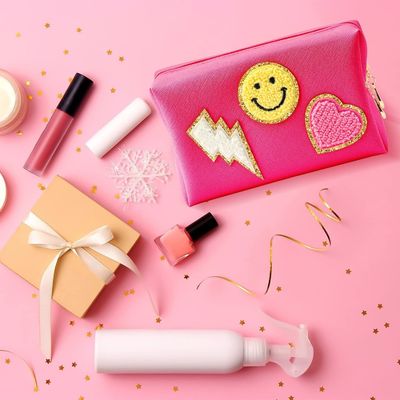 tas kosmetik tahan air pu kulit rapi perjalanan wanita makeup organizer