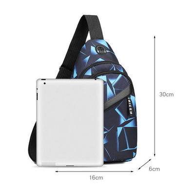 Pria Anti Pencurian Tas Dada Perjalanan Singkat Messenger Tas USB Pengisian Crossbody