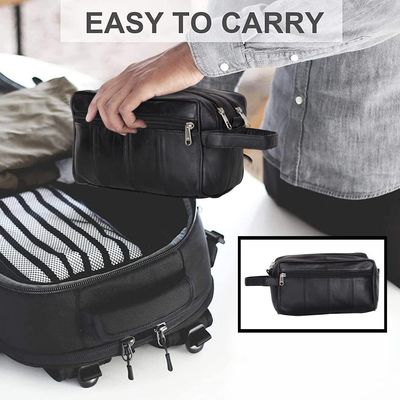 Kapasitas Lager Tas Perlengkapan Mandi Tahan Lama Menggantung Kit Dopp untuk Pria Tas Cukur Tahan Air untuk Bepergian