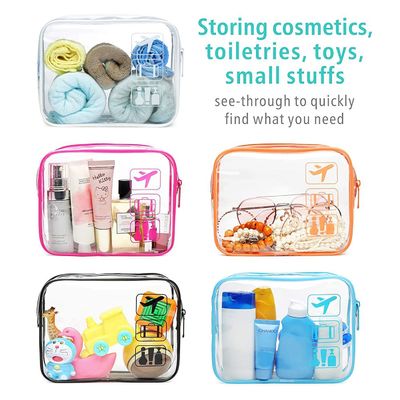 Tas Rias Kosmetik Bening Tahan Air dan Tahan Guncangan untuk Wanita Pria