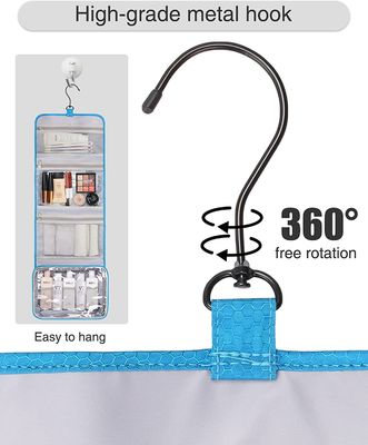 Tas Rias Biru Wadah Penyimpanan Kosmetik Tahan Air Organizer Untuk Mandi Kamar Mandi