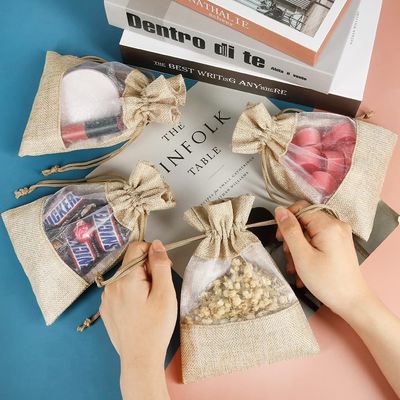 Ringan Goni Tipis Tahan Lama Tas Serut Tas Hadiah Kantong Perhiasan untuk Mendukung Pesta Pernikahan Permen
