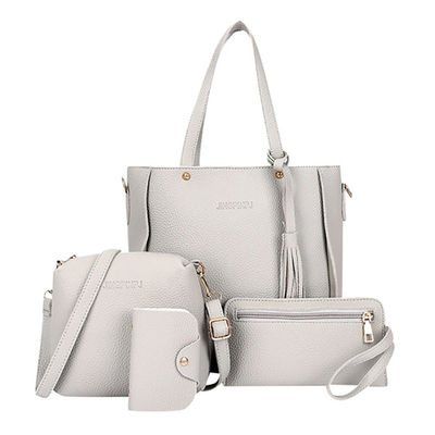 4 Pcs/Set Wanita PU Tas Selempang Kulit Tas Bahu Wanita Dompet